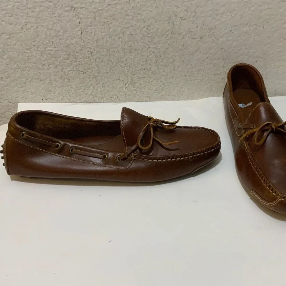 Cole Haan Gunnison Waxy Leather Boat Style Drivers  size 8.5 D
